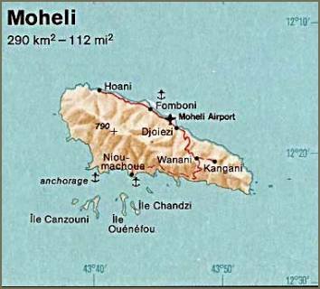 Map of Moheli