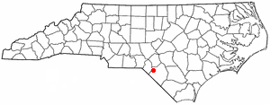 Location of Maxton, North Carolina