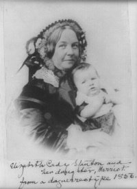 Elizabeth Cady Stanton and her daughter Harriot.