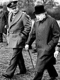 Eisenhower with Winston Churchill during World War II