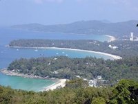 Looking north from Sunset View Point over , Kata Beach and .