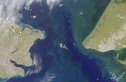 Satellite photo of the Bering Strait
