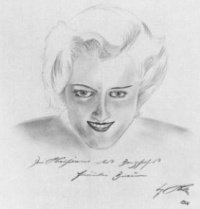 Sketch of Eva Braun by Hitler