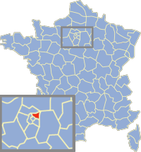 Location of de la Seine-Saint-Denis in France