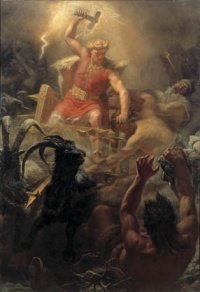 Thor's battle against the giants, by Marten Eskil Winge, 1872