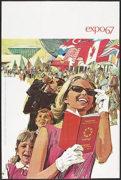 Expo 67 poster, National Archives of Canada, Ottawa (Accession No. 1990-552-1)
