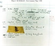Photo of first computer bug.
