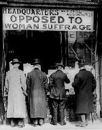 Men opposed to women's suffrage